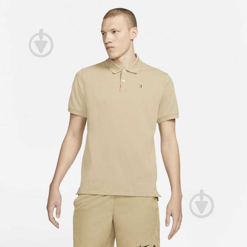 Футболка Nike THE NIKE POLO HERITAGE SLIM BQ4461-297 р.M бежевый - фото 3