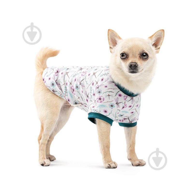 Футболка Pet Fashion Flora для собак трикотаж с цветочным принтом S - фото 3 Футболка Pet Fashion Flora для собак трикотаж с цветочным принтом S - фото 3