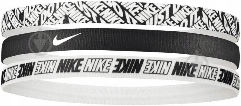 Пов'язка Nike HEADBANDS 3 PK N.000.2560.903.OS р.one size чорний - фото 1