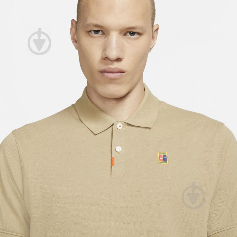 Футболка Nike THE NIKE POLO HERITAGE SLIM BQ4461-297 р.XL бежевий - фото 5