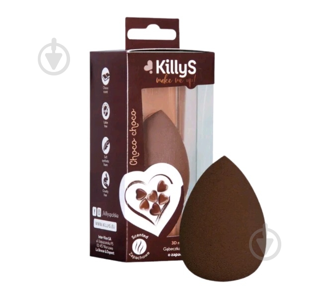 Спонж KillyS с ароматом шоколада коричневый - фото 1