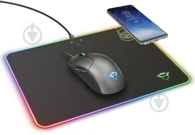 Килимок для миші Trust GXT 750 Qlide RGB Gaming Mouse Pad with wireless charging (23184) - фото 6