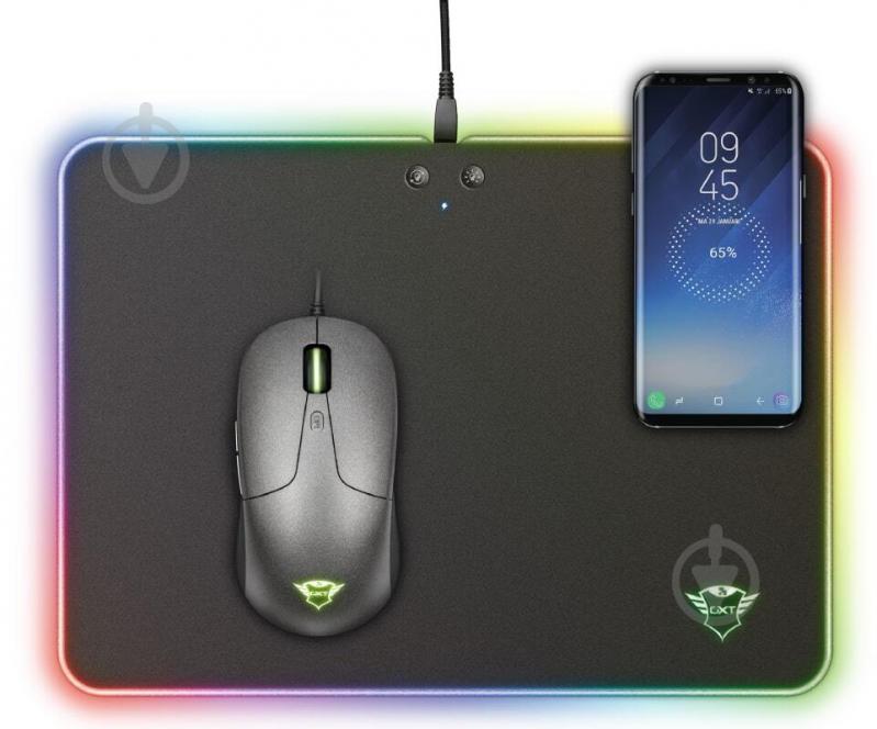 Килимок для миші Trust GXT 750 Qlide RGB Gaming Mouse Pad with wireless charging (23184) - фото 5