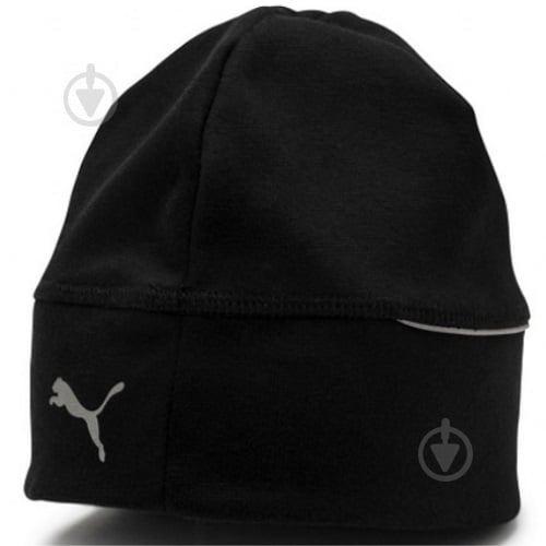 Шапка Puma Reflective running beanie 02172101 р.one size черный - фото 1