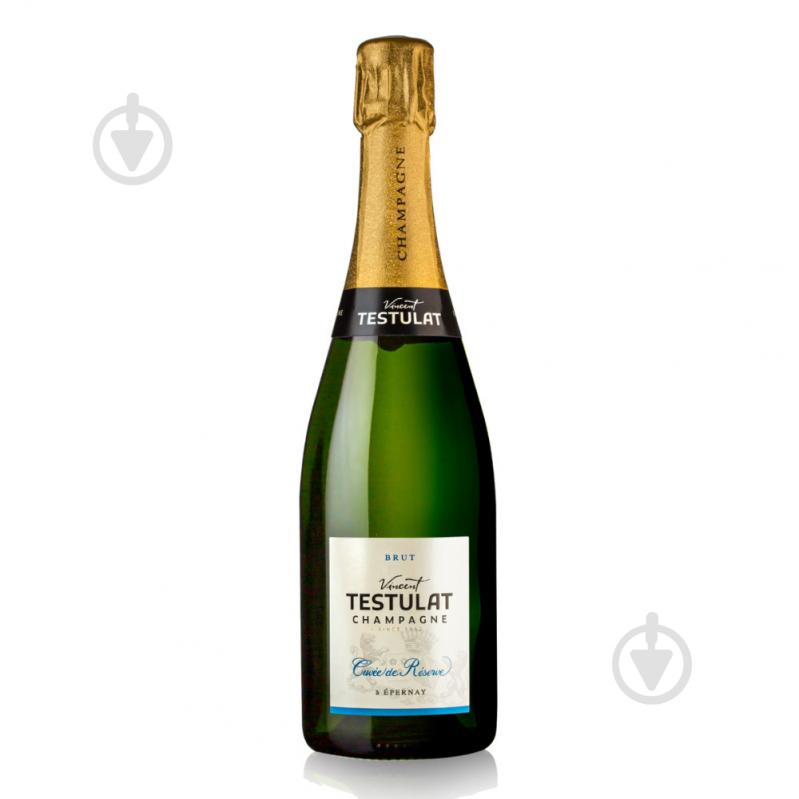 Вино игристое Testulat Vincent Cuvee de Reserve Brut белое брют 0,75 л - фото 1