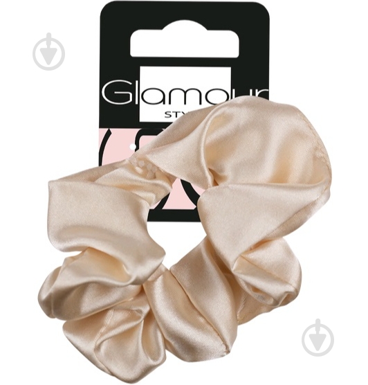 Резинка для волос Glamour бежевая 417537 - фото 1