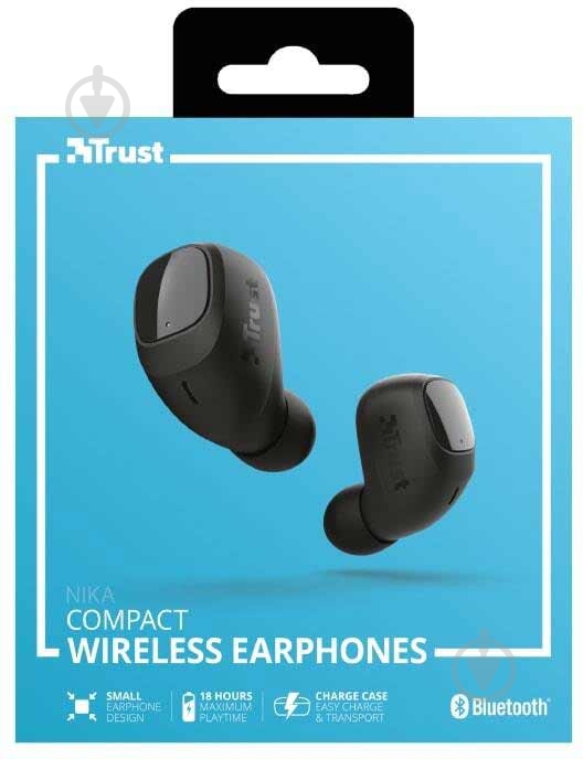 Навушники Trust Nika Compact True Wireless Mic black (23555) - фото 9
