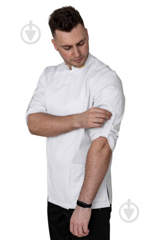 Кітель кухаря чоловічий Lux-Form White р. 46 білий - фото 1