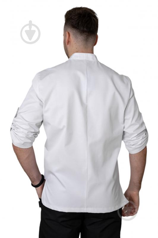 Кітель кухаря чоловічий Lux-Form White р. 46 білий - фото 4