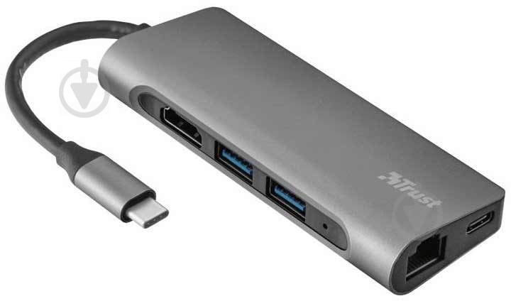 USB-хаб Trust Dalyx Aluminium 7-in-1 USB-C Multi-port Adapter - фото 1