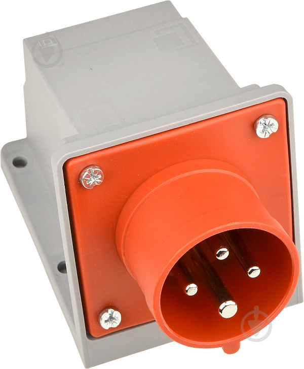 Вилка стационарная с заземлением АСКОУКРЕМ UСombi 4P 16A IP44 серый с красным A0080010137 - фото 1 Вилка стационарная с заземлением АСКОУКРЕМ UСombi 4P 16A IP44 серый с красным A0080010137 - фото 1