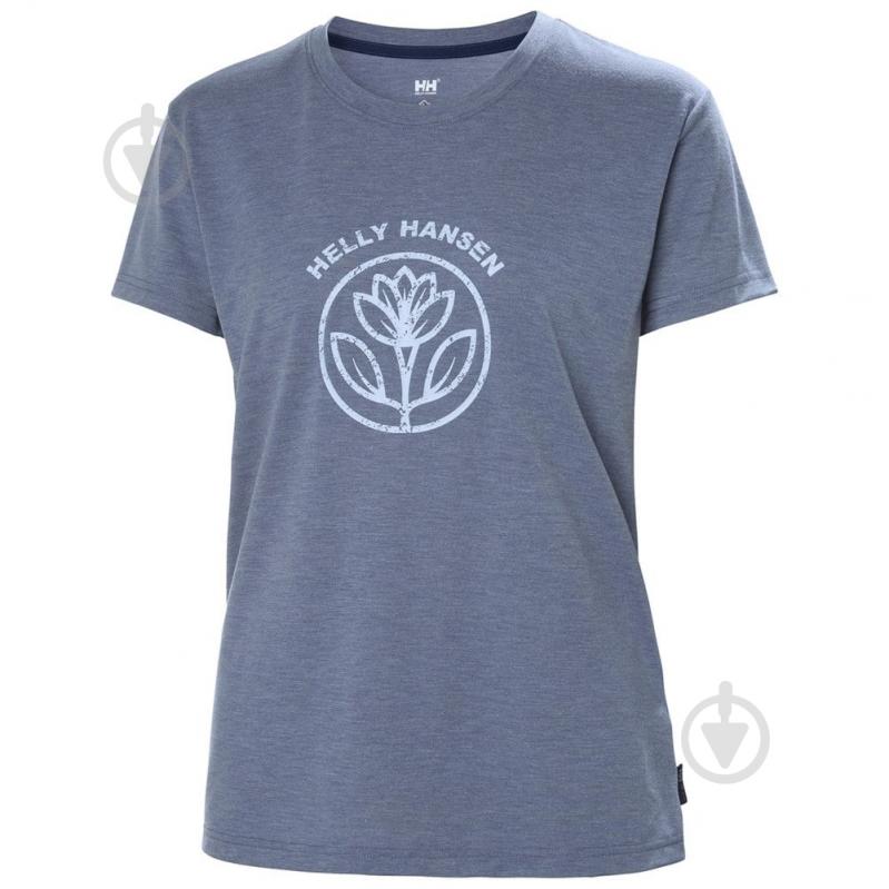 Футболка Helly Hansen W SKOG RECYCLED GRAPHIC TEE 63083-513 р.L голубой - фото 5