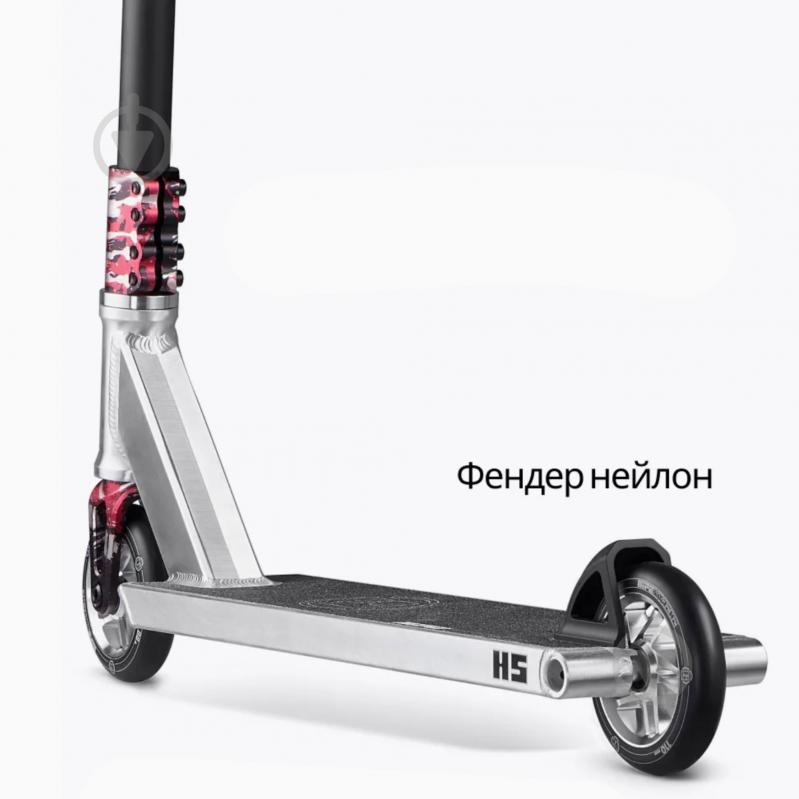 Самокат трюковый Hipe H5 красный с серым 410505 - фото 4