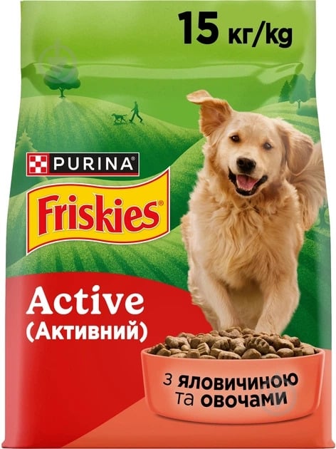 Корм сухий FRISKIES by Purina Active підвищена активність з яловичиною 15 кг - фото 1 Корм сухий FRISKIES by Purina Active підвищена активність з яловичиною 15 кг - фото 1