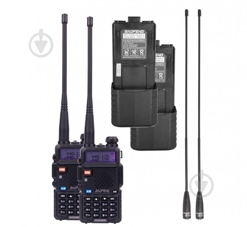 Комплект раций Baofeng UV-5RHC Forest Black - фото 1