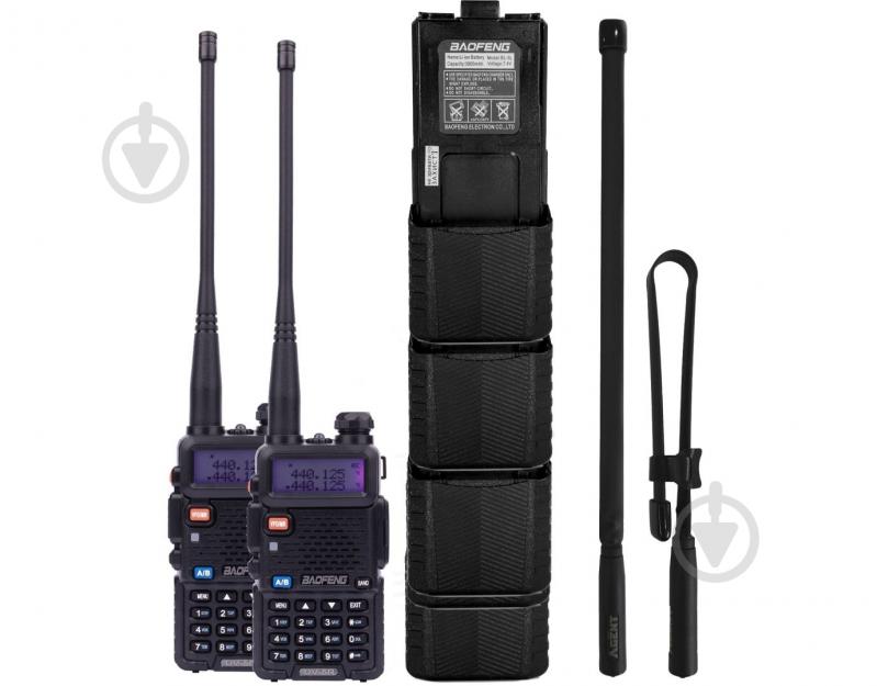 Комплект раций Baofeng UV-5RHC Tactical Black - фото 1 Комплект раций Baofeng UV-5RHC Tactical Black - фото 1