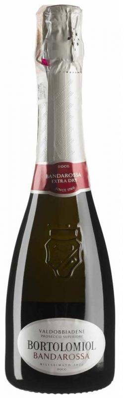 Вино ігристе Bortolomiol Bandarossa Valdobiadene Prosecco Superiore екстра-сухе біле 0,375 л - фото 1