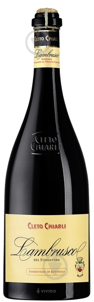 Вино игристое Chiarli Lambrusco del Fondatore сухое красное 0,75 л - фото 1