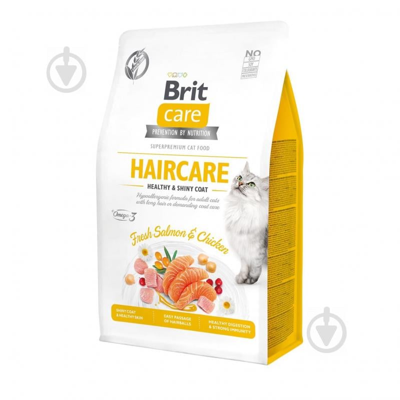 Корм Brit Care GF Haircare курица и лосось 171307 400 г - фото 1