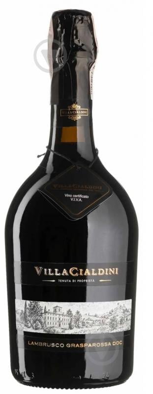 Вино игристое Cleto Chiarli Lambrusco Grasparossa Villa сухое красное 0,75 л - фото 1