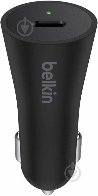 Автомобильное зарядное устройство Belkin Car Charger 27W Power Delivery Port USB-C 3.0A, black (F7U071BTBLK) - фото 2