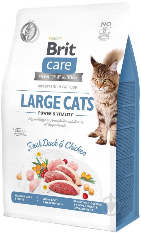 Корм Brit Care GF Large cats утка и курица 171311 400 г - фото 1