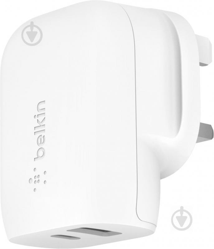 Зарядное устройство Belkin Home Charger 18W Power Delivery Port USB-C, 12W USB-A, white (F7U097VFWHT) - фото 1