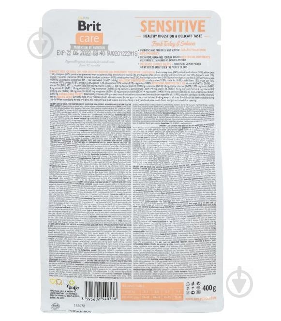 Корм Brit Care Sensitive индейка и лосось 171282 2 кг - фото 2