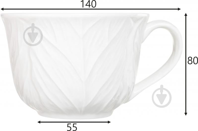 Чашка з блюдцем Fiora Lettuce 350 мл - фото 5