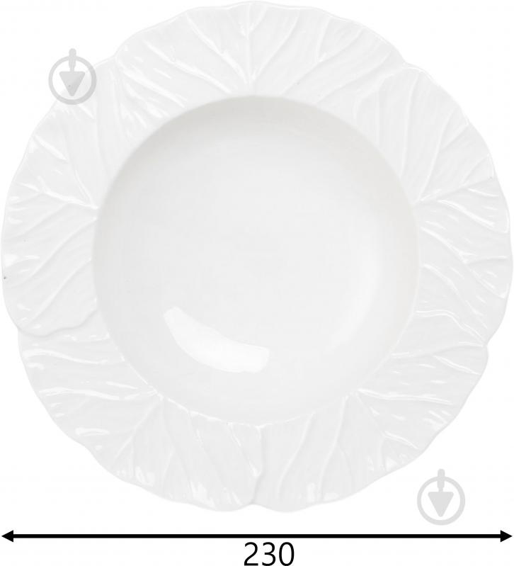 Тарелка для пасты Fiora Lettuce 23,2 см - фото 3 Тарелка для пасты Fiora Lettuce 23,2 см - фото 3