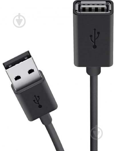 Кабель Belkin USB type A – USB type A 3 м black (F3U153BT3M) - фото 1