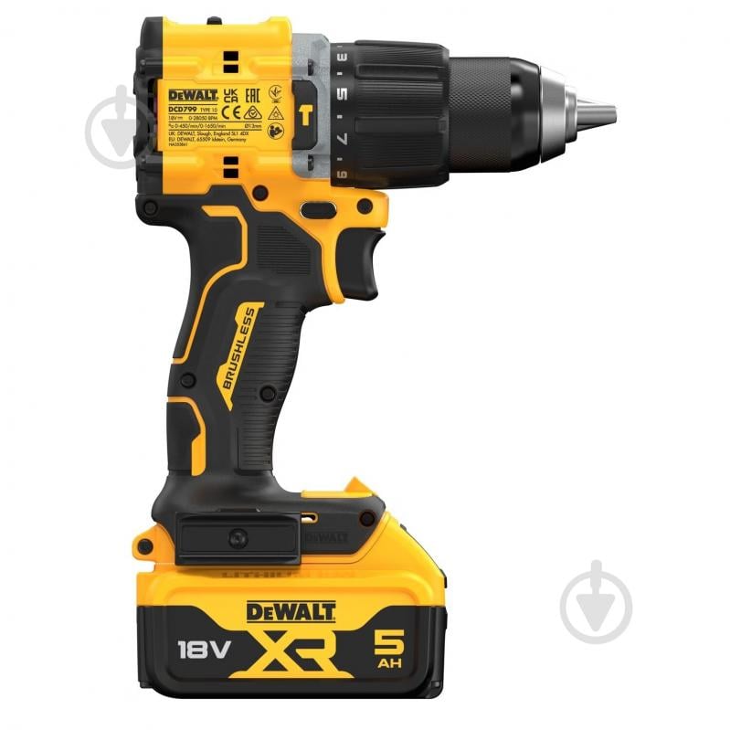Шуруповерт ударный аккумуляторный DeWalt DCD799P2T - фото 5
