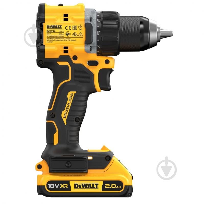 Шуруповерт аккумуляторный DeWalt DCD794D2T - фото 4