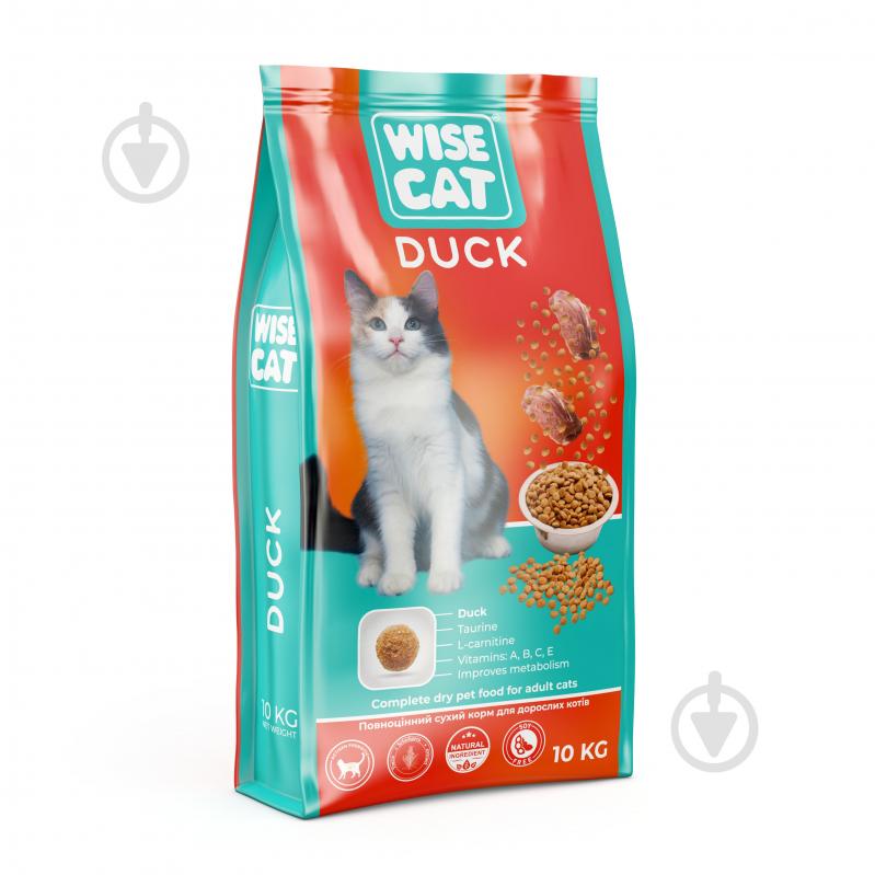Корм сухий для котів Wise Cat качка 10 кг - фото 1 Корм сухий для котів Wise Cat качка 10 кг - фото 1