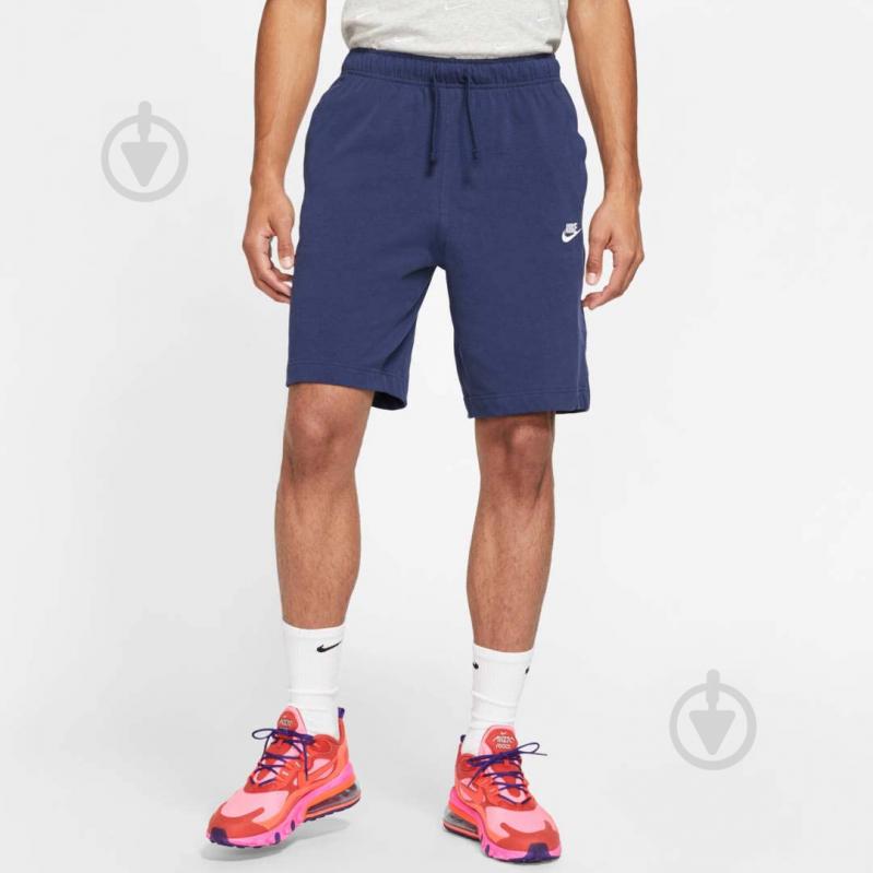 Шорты Nike M NSW CLUB SHORT JSY BV2772-410 р. L синий - фото 5