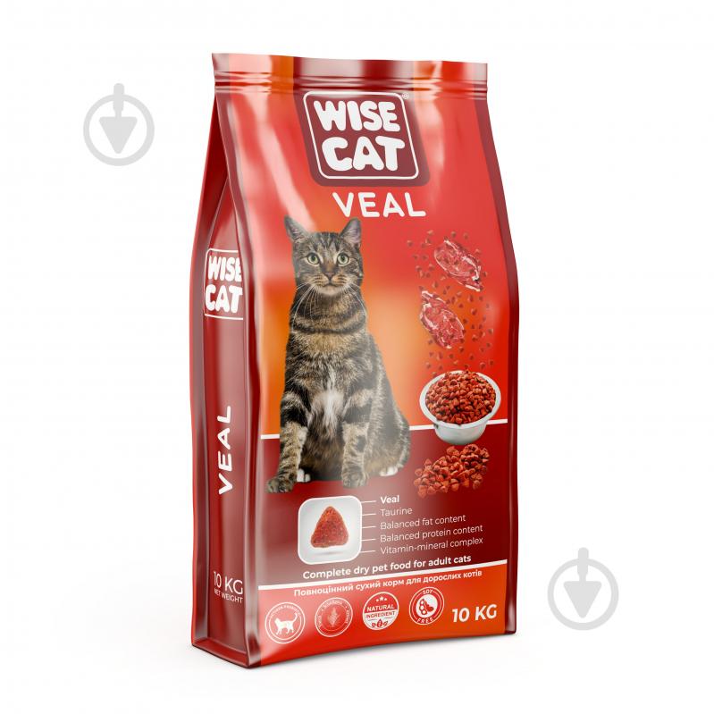 Корм сухой для котов Wise Cat телятина 10 кг - фото 1