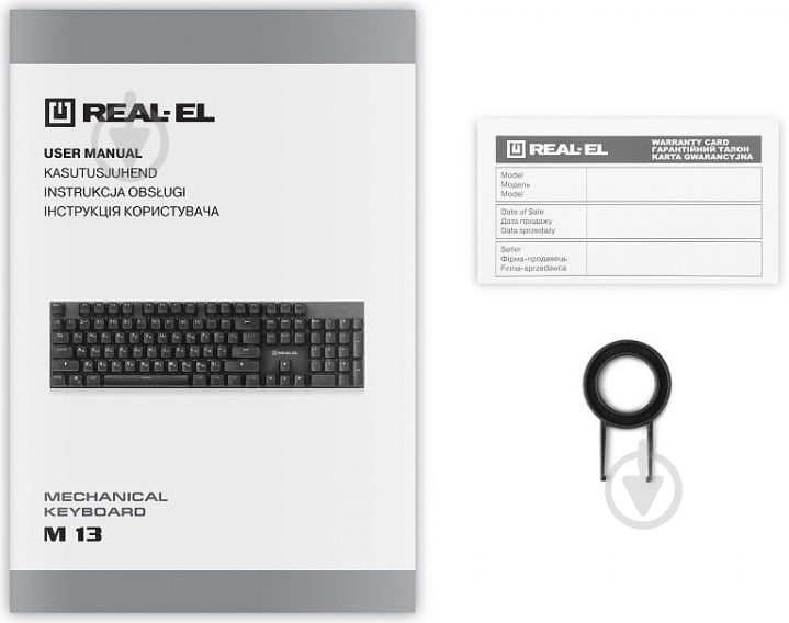 Клавіатура Real-el M 13 USB (EL123100045) grey - фото 9