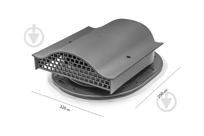 Аэратор точечный EliteVent графитовый для смонтированной битумной и фальцевой кровли - фото 1