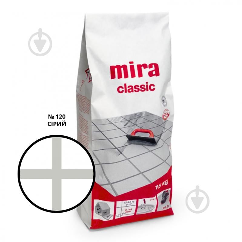 Затірка для плитки Mira Classic 120 15 кг сірий - фото 1