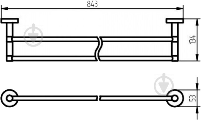 Вешалка для полотенца Haceka KOSMOS 80см двойная - фото 2