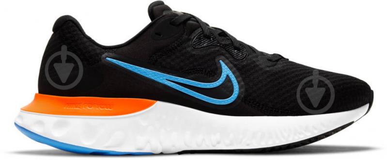 Кроссовки мужские демисезонные Nike RENEW RUN 2 CU3504-007 р.44 черно-голубые - фото 1