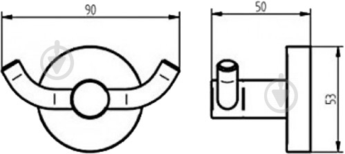 Крючок для ванной комнаты Haceka Kosmos TEC двойной - фото 2