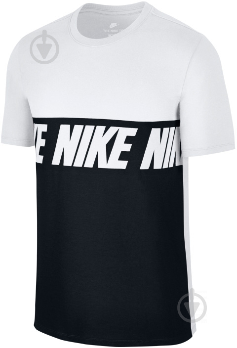 Футболка Nike M NSW TEE AV15 BLK REPEAT 856475-100 р.XL білий - фото 1