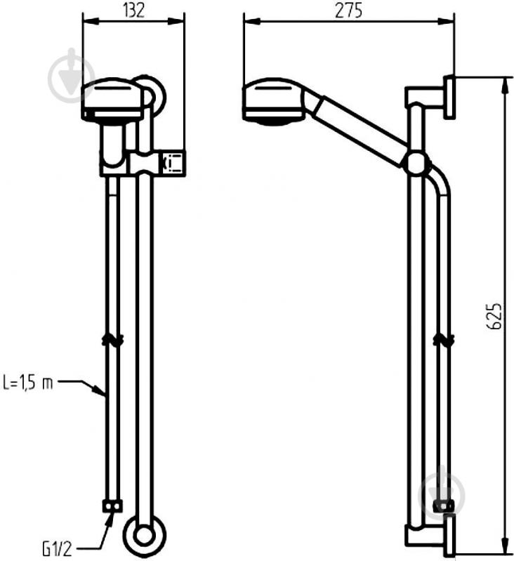 Держатель для душа Haceka Kosmos 60 см - фото 3 Держатель для душа Haceka Kosmos 60 см - фото 3