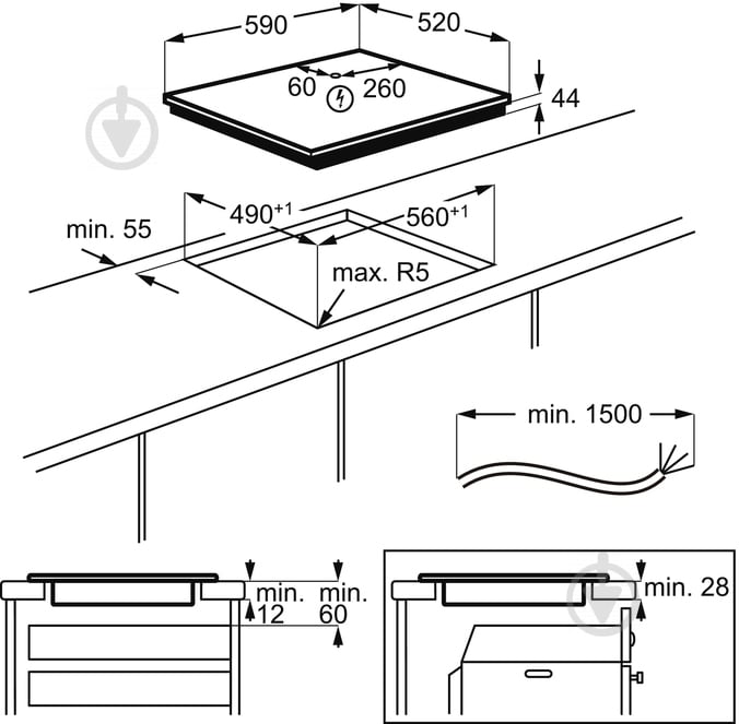 Варильна поверхня індукційна Electrolux SlimFit MultipleBridge IPE6454KF - фото 3