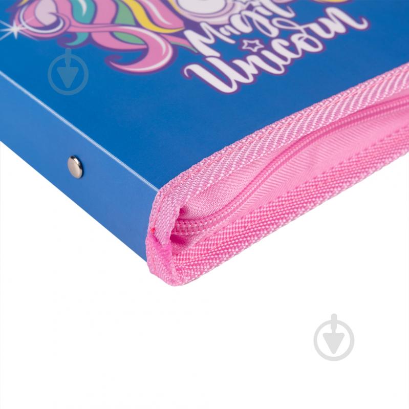 Папка на молнии Glamour синяя В5 YES 492206 - фото 2 Папка на молнии Glamour синяя В5 YES 492206 - фото 2