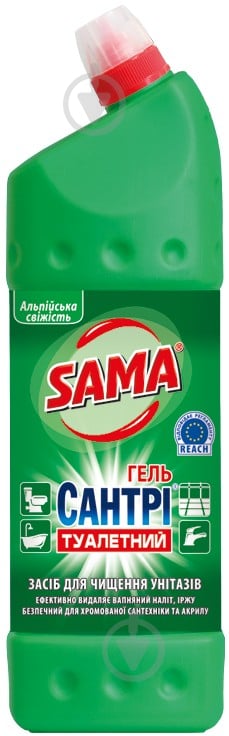 Средство для чистки унитаза SAMA Альпийская свежесть 1 л 0037 - фото 1