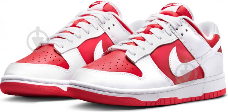 Кросівки чоловічі зимові Nike Dunk Low Retro DD1391-600 р.44 біло-червоні - фото 6