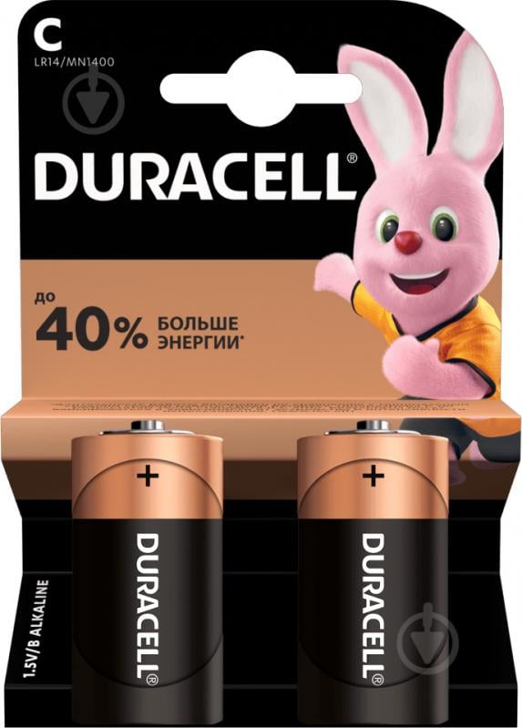 Батарейки Duracell C (R14, 343) 2 шт. (81545437;Б0014054) - фото 8