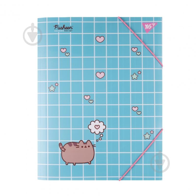 Папка на резинке Pusheen Hearts A4 YES 492215 - фото 1 Папка на резинке Pusheen Hearts A4 YES 492215 - фото 1